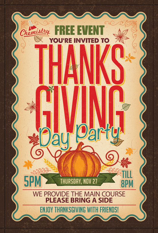 Thanksgiving party-Flyer